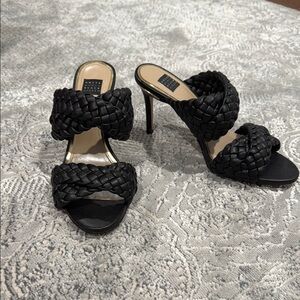 White House Black Market Black Braided Women's Heels size 8
